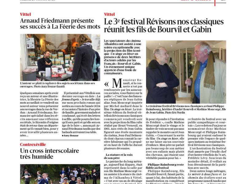 Le festival dans Vosges&nbsp;Matin