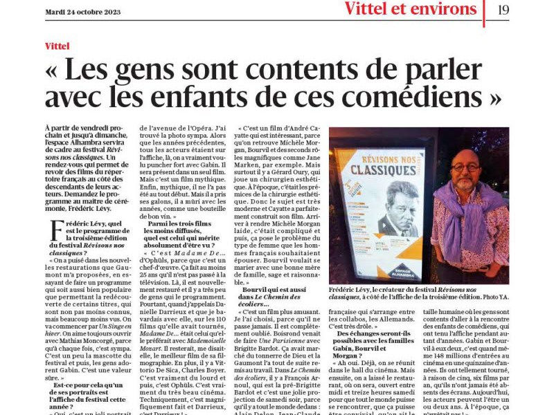 Un 2ème article pour le&nbsp;festival