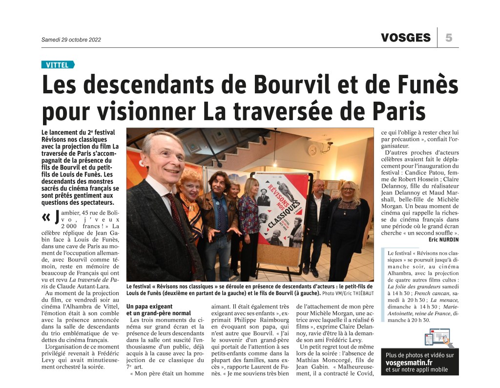 L’ouverture de la 2e édition du festival dans Vosges&nbsp;Matin